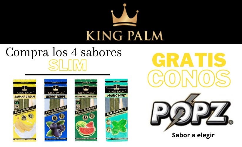 OFERTA x4 King Palm Sim + REGALO Popz Cones